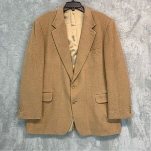 Robert Stock Wool Blazer Mens 2 Button Single Vent Sport Coat 46L Business